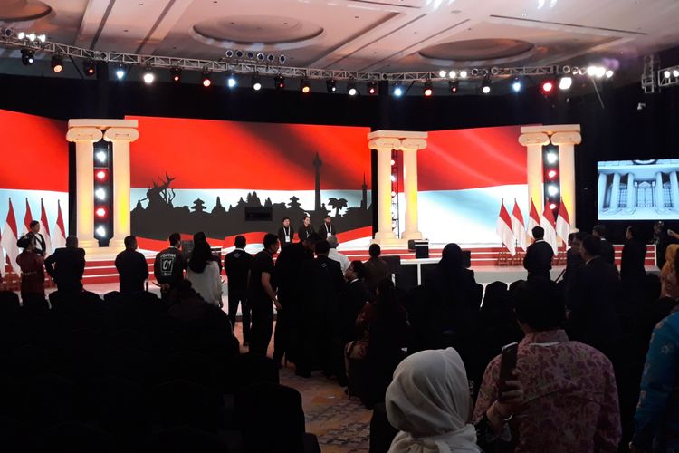 Lokasi debat kedua capres di Hotel Sultan, Jakarta, Minggu (17/2/2019).