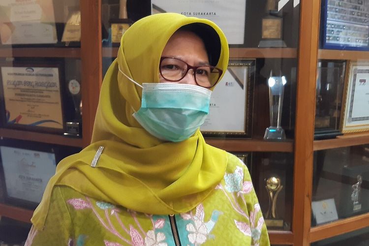 Sekretaris Gugus Tugas Percepatan Penanganan Covid-19 Solo sekaligus Kepala Dinas Kesehatan Kota, Siti Wahyuningsih ditemui di Balai Kota Solo, Rabu (12/8/2020).