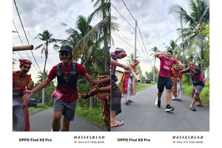 Hasil foto Find X9 Series di sepanjang race track OPPO Run 2025. 