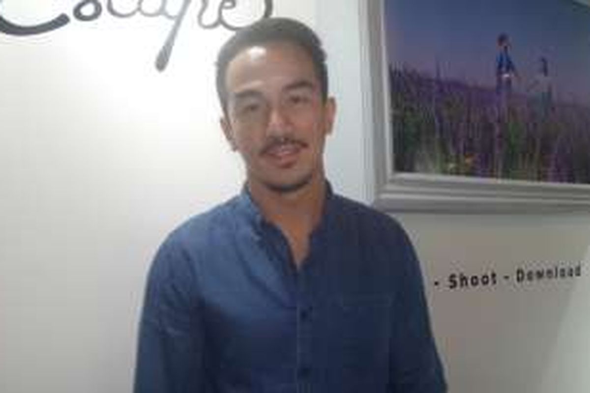 Joe Taslim usai jumpa pers layanan Sweet Escape di Cassis Kitchen, Jakarta Selatan, Kamis (24/11/2016).