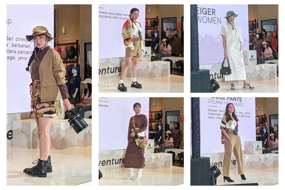 Pameran beberapa lini dari koleksi Eiger Women: Let it Out. 