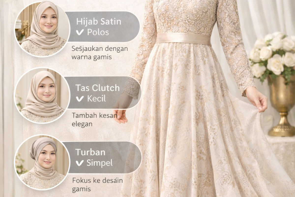 Gamis Tips Mix & Match Hijab  Aksesori