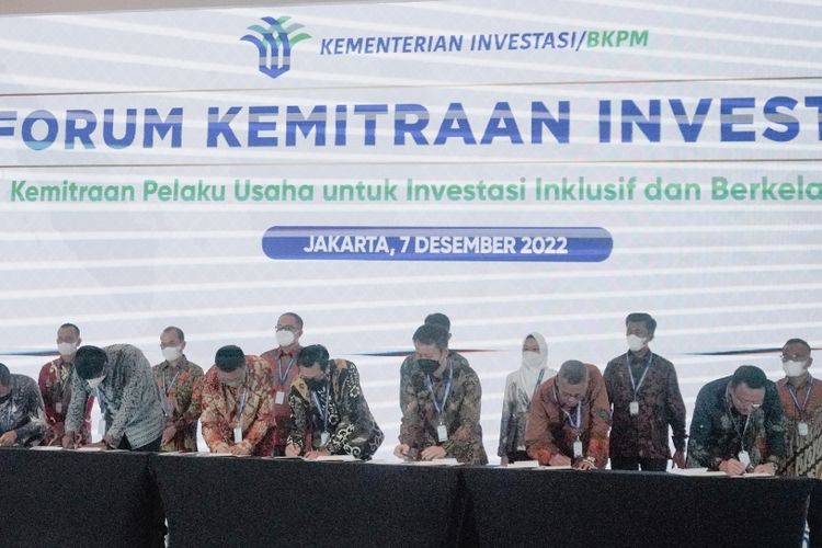 IWIP teken kerja sama dengan pelaku UMKM dalam kegiatan Forum Kemitraan Investasi di Hotel Four Seasons Jakarta, Rabu (7/12/2022)