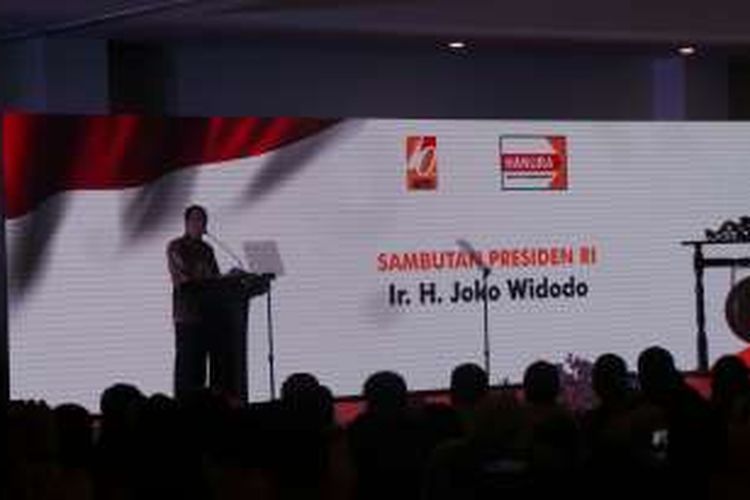 Presiden Joko Widodo membuka Munaslub Hanura, Rabu (21/12/2016).
