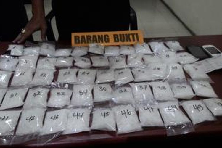 Polisi gagalkan penyelundupan 55 paket ukuran 50 Gram-an per bungkus ini, masuk dari Tawau, Malaysia, lewat pelabuhan Tarakan. 