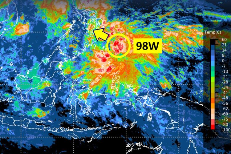 BMKG Deteksi Bibit Siklon Tropis 98W, Adakah Dampaknya bagi Indonesia?