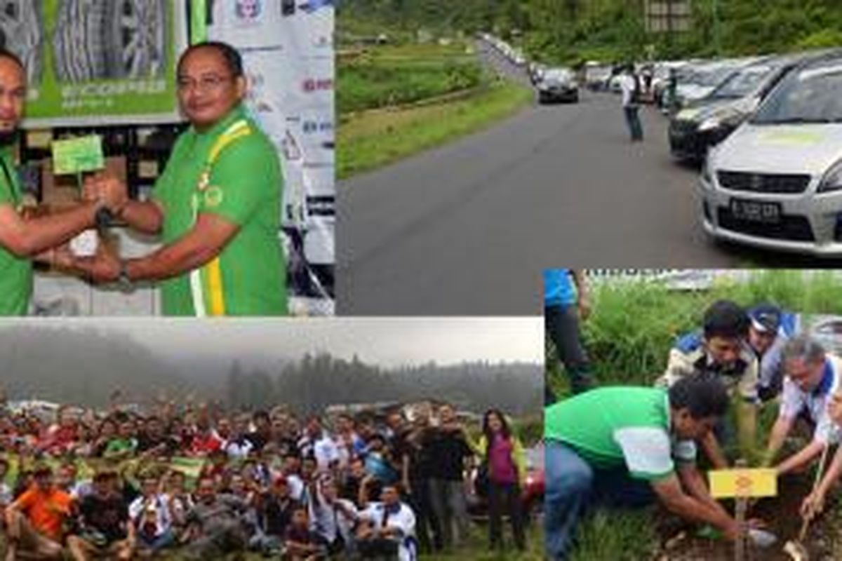 Ertiga Club Indonesia (ERCI) Chapter Jakarta melakukan aksi menanam 1.000 pohon sebagai bentuk cinta lingkungan di Desa Losari, Kecamatan Bojong Hutan Guci, Tegal, pada 8 November.