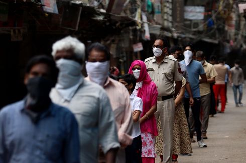 Ada 4 Juta Warga New Delhi di India Diduga Telah Terinfeksi Corona