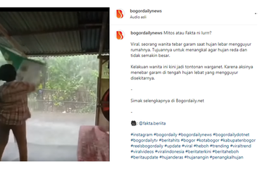 Viral, Video Wanita Diduga Tebar Garam agar Hujan Cepat Reda, Apa ...
