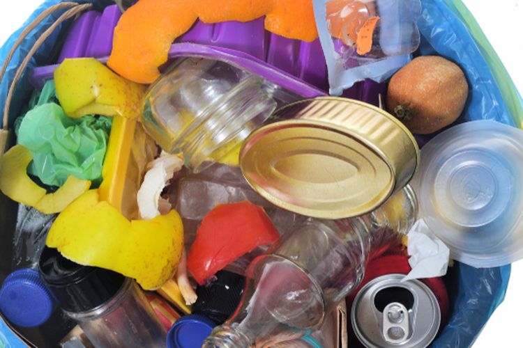 Ilustrasi tempat sampah. 