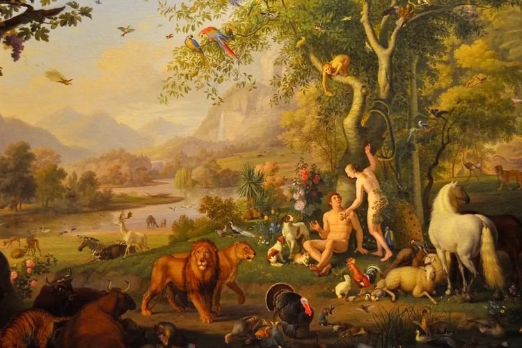 Lukisan Taman Eden karya Johan Wenzel Peter