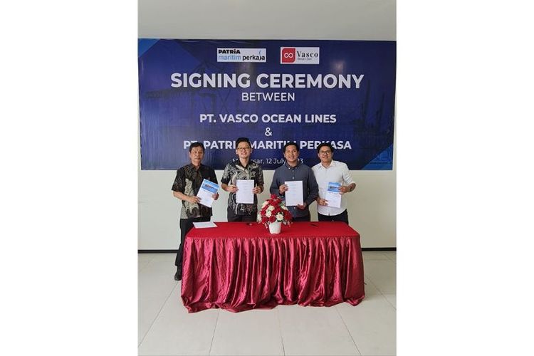 PT Vasco Ocean Lines bekerja sama dengan PT Patria Maritim Perkasa dan PT Karya Teknik Utama dalam pengadaan 10 set kapal tunda dan tongkang (tug boat and barge) senilai Rp 550 miliar. 