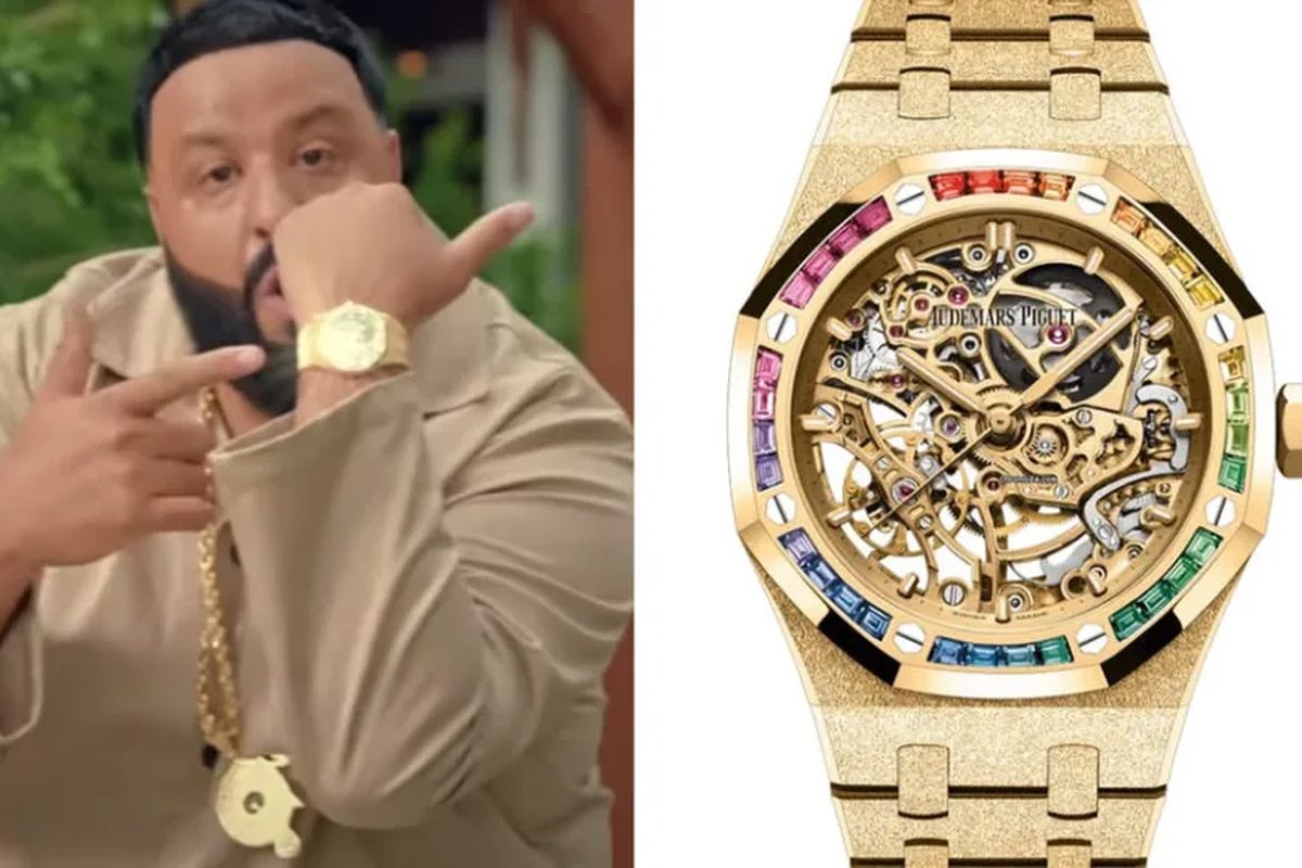 DJ Khaled pamerkan jam tangan Audemars Piguet Royal Oak Double Balance Wheel Openwork Rainbow