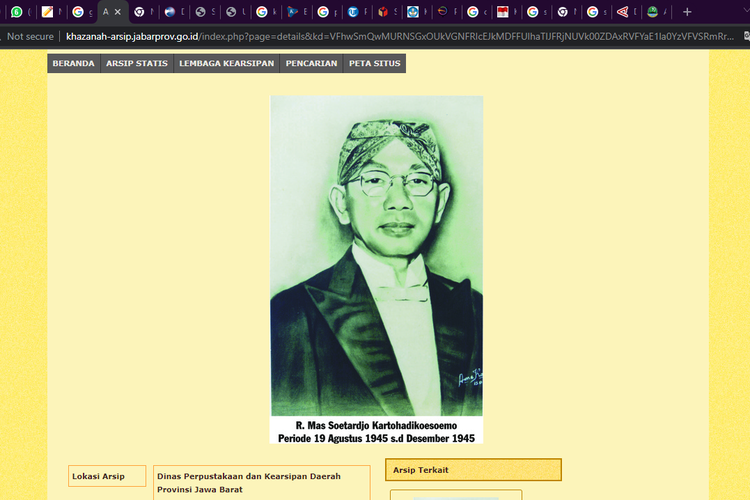 Soetardjo Kartohadikoesoemo, Gubernur Pertama Jawa Barat 