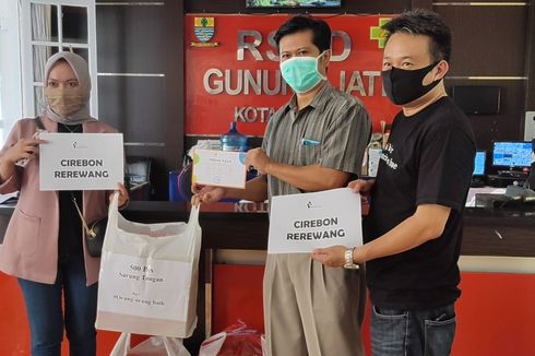 Aksi Solidaritas Warga Cirebon Lawan Corona, Bagi-bagi Beras hingga Sumbang APD ke RS