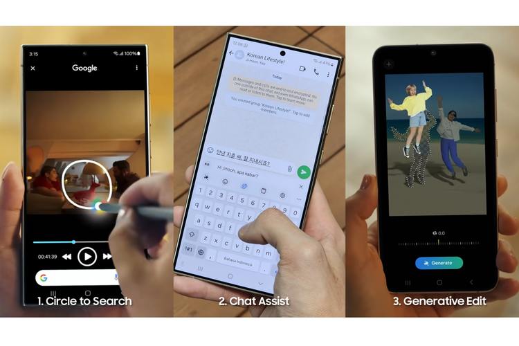 Di antara pengguna Samsung Galaxy di wilayah Asia Tenggara dan Oseania, sekitar dua pertiga menggunakan Galaxy AI, dengan fitur yang paling banyak digunakan adalah Circle to Search, Chat Assist, dan Generative Edit.