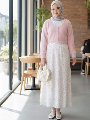 Rekomendasi outfit bukber bernuansa cewek kue.