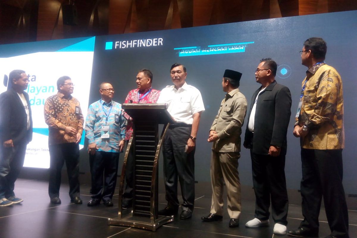 Menteri Koordinator Kemaritiman Luhut Binsar Panjaitan dalam peluncuran Program 1 Juta Nelayan Berdaulat di Telkom Hub. Jakarta, Senin (8/4/2019).