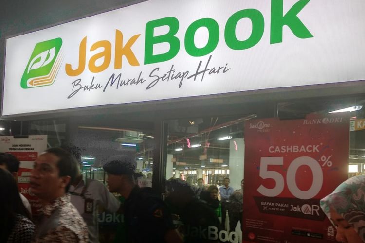 Pasar buku Jakbook di Pasar Kenari, Salemba, Jakarta Pusat, Senin (29/4/2019)