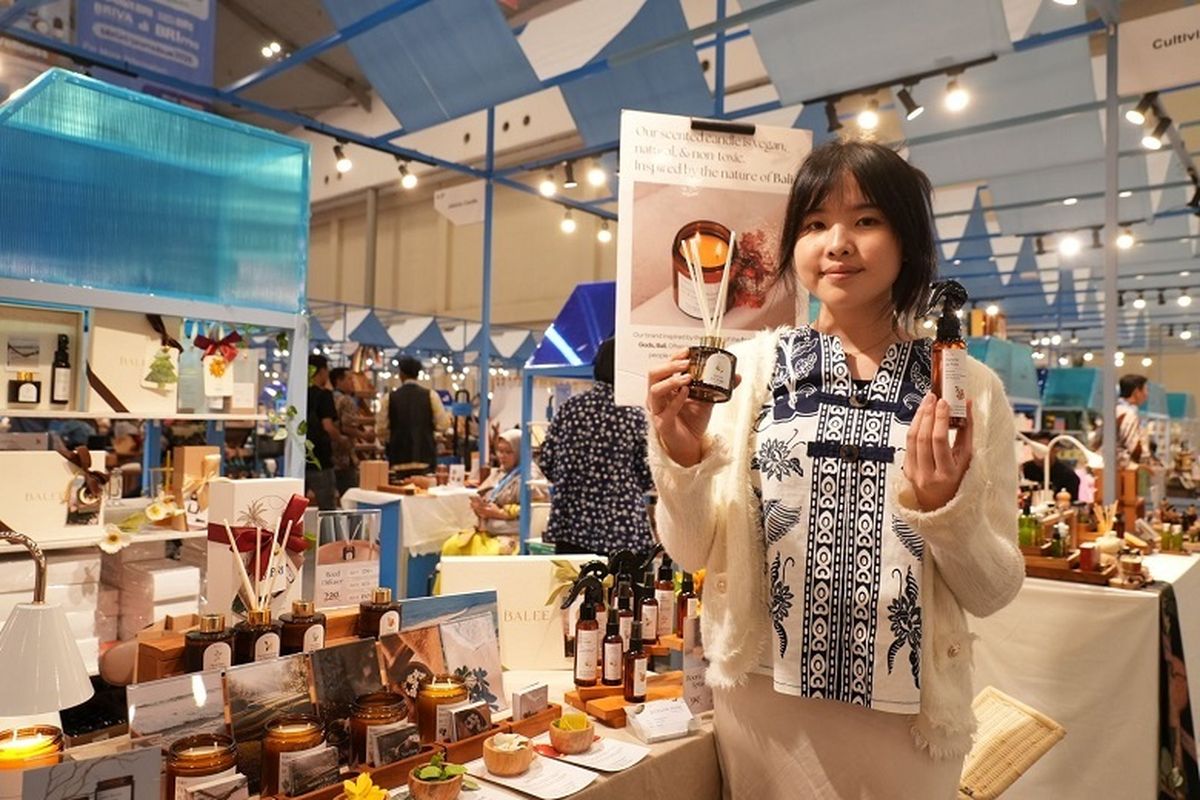 Jennifer Putri Leona, perintis Balee Scents yang bergerak di sektor healthcare and wellness dan bersiap menjangkau pasar internasional setelah hadir di BRI UMKM EXPO(RT) 2025. 