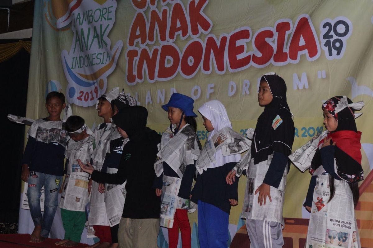 Jambore Anak Indonesia 2019 bertema ?Mimpiku Inspirasiku? yang diadakan Dompet Dhuafa Volunteer di New Panjang Jiwo Resort, Sukaraja, Bogor (24-25/12/2019).