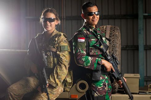 FOTO: Suasana di Balik Latihan Tempur Gabungan TNI AD dan Tentara Australia