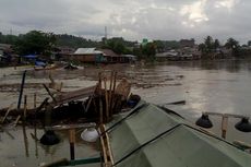 Poso Diguyur Hujan, Dua Rumah Warga Hanyut Terbawa Arus Sungai