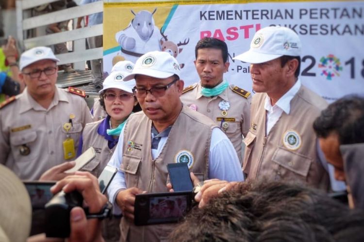 Satu pekan jelang perhelatan Asian Games XVIII tahun 2018 digelar, 17 ekor kuda peserta cabang olah raga equestrian asal kota Liege, Belgia mendarat di Bandara Soekarno-Hatta, Sabtu (11/8/2018)