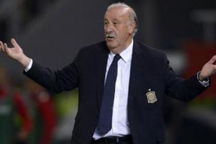 Pelatih tim nasional Spanyol, Vicente Del Bosque. 