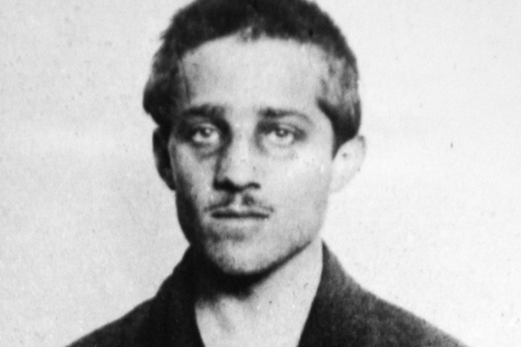 Potret Gavrilo Princip di dalam penjara di Benteng Terezin tahun 1915