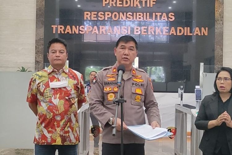 Kepala Biro Penerangan Masyarakat Humas Polri Brigjen Ahmad Ramadhan di Mabes Polri, Jakarta, Jumat (10/2/2023).