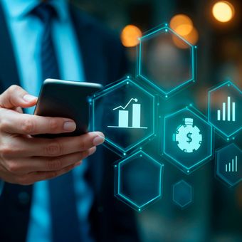 Ilustrasi keuangan digital.