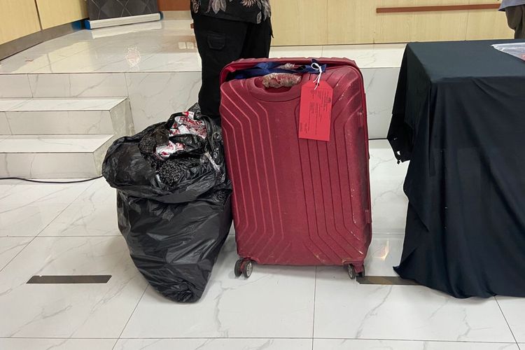 Koper yang digunakan RTH untuk membawa potongan tubuh korbannya, pada Minggu (27/1/2025)