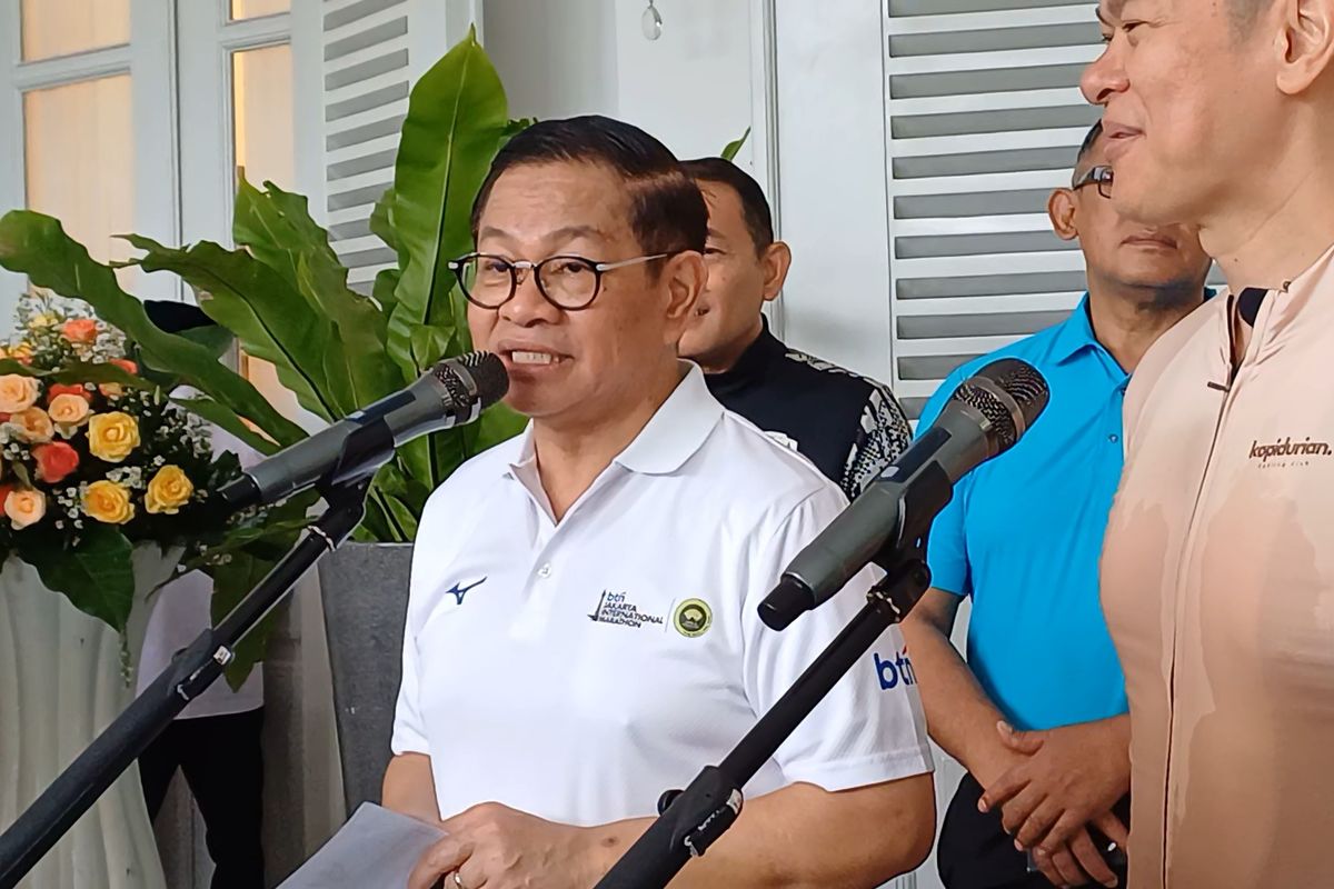 Gubernur Jakarta Pramono Anung di Balai Kota Jakarta, Sabtu (19/4/2025).
