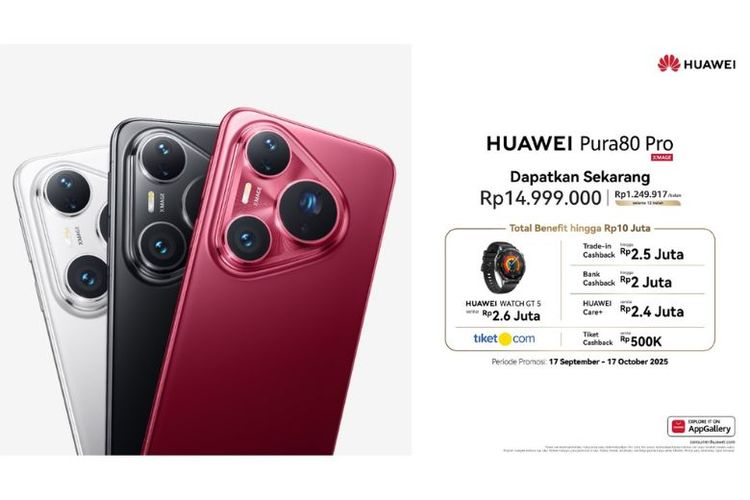 Harga HUAWEI Pura 80 Pro. 