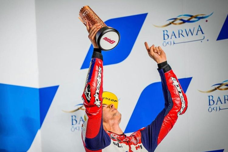 Fabio Di Giannantonio berhasil meraih podium ketiga di seri pembuka Moto2 Qatar 2021.