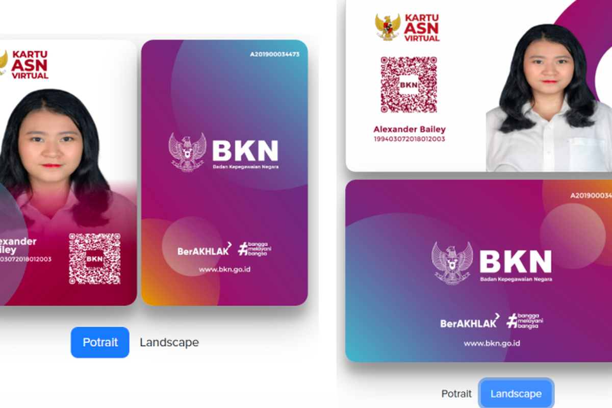 Ilustrasi kartu ASN virtual BKN. Cara membuat kartu ASN virtual.