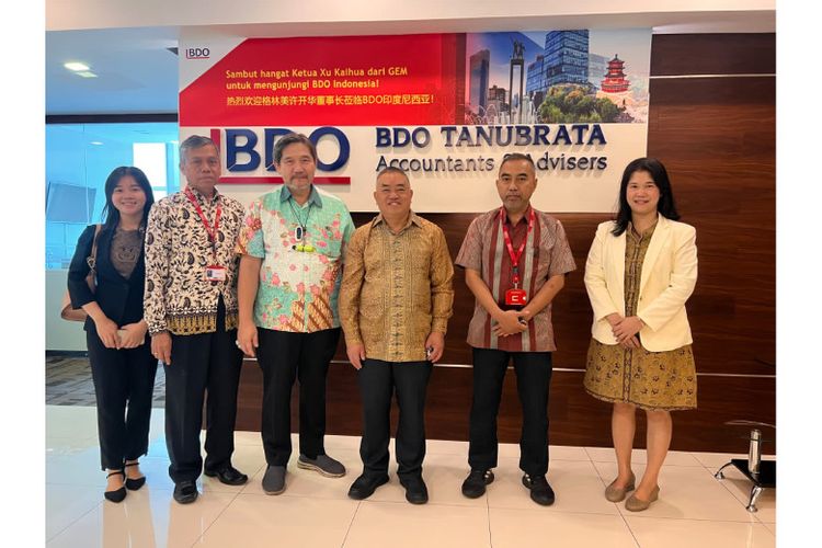 Chairman GEM, Co, Ltd Dr Xu Kaihua (tengah) berkunjung ke kantor KAP BDO Indonesia.