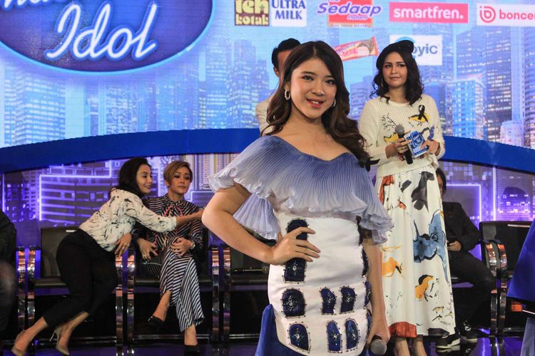 Tiara saat di temui di Press conference Grand Final Indonesian Idol musim X yang diadakan di MNC studio tower, Kebon Jeruk, Jakarta Rabu ( 19/2/2020). Tiara melaju ke babak Grand final.