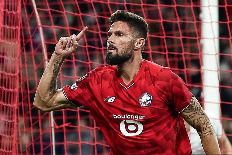 Striker gaek Olivier Giroud kembali menorehkan sejarah dalam karier panjangnya. Striker Lille itu memastikan kemenangan 2-1 timnya atas Brann pada laga Liga Europa, Kamis (25/9/2025), sekaligus menjadi pencetak gol asal Perancis tertua di kompetisi Eropa.