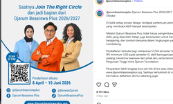 Djarum Beasiswa Plus 2026 bagi Mahasiswa D4/S1, Syarat IPK Minim 3,00