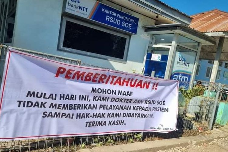 Baliho yang terpasang di RSUD Soe, TTS (Dokumen Ilo)