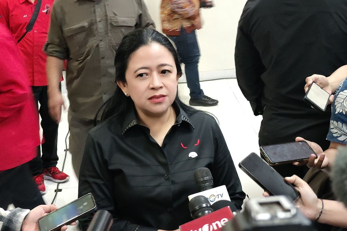 Ketua DPP PDI-P bidang Politik, Puan Maharani di Sekolah Partai, Lenteng Agung, Jakarta Selatan, Jumat (5/7/2024).
