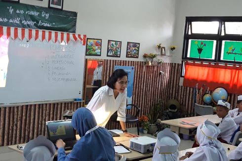 Sri Mulyani Tanya Siapa Menteri Pendidikan, Anak-anak SD Kebingungan