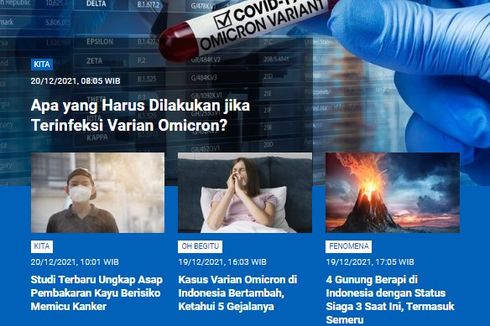 [POPULER SAINS] Apa yang Harus Dilakukan jika Terinfeksi Varian Omicron? | Gunung Berapi Berstatus Siaga di Indonesia