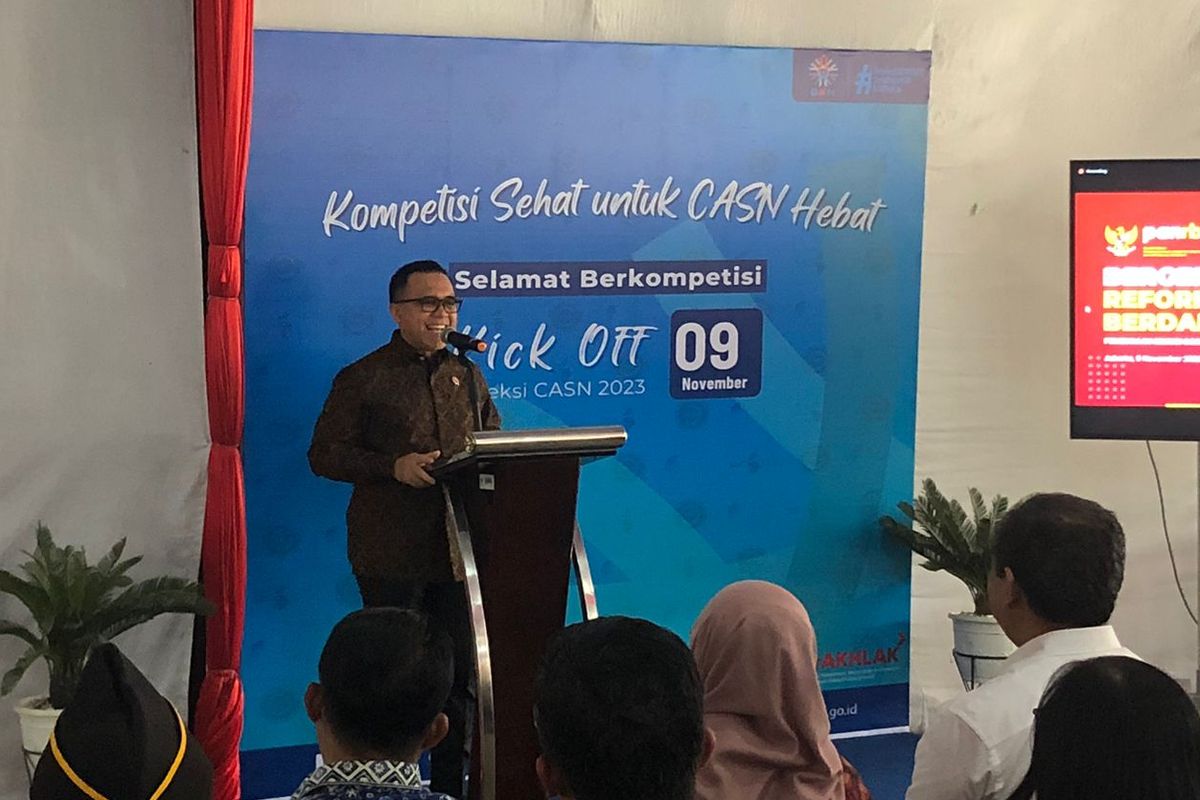 Menteri Pendayagunaan Aparatur Negara dan Reformasi Birokrasi (Menpan-RB) Abdullah Azwar Anas di Jakarta, Kamis (9/11/2023).