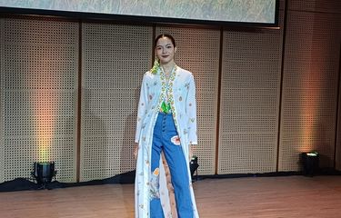Putri Marino di Galeri Indonesia Kaya, Grand Indonesia, MH Thamrin, Jakarta Pusat, Selasa (23/7/2024).