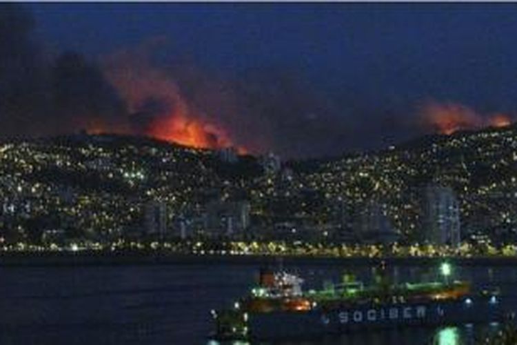 Kebakaran di Valparaiso pernah terjadi pada April 2014 lalu. 