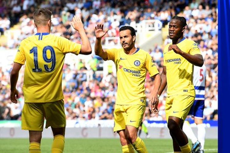 Laga uji coba Reading vs Chelsea berlangsung di Stadion Madejski, 28 Juli 2019. 