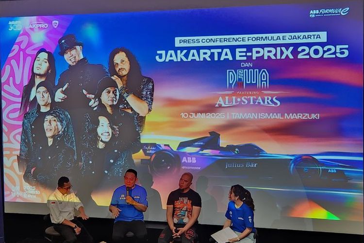 Jakarta E-Prix 2025 bakal dimeriahkan Dewa 19 All Stars, hadirkan konser internasional dan semarak balap listrik.
